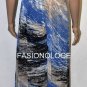 $368 New Max&Cleo by BCBG One Shoulder Pacific Silk Chiffon Overlay Gown ~0~