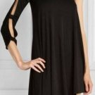 $218 New BCBG Max Azria Black One Shoulder Bow Cocktail Party Dress NWT S