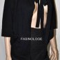 $248 New BCBG Max Azria Black Wool Blend Drawstring Knit Cardigan Sweater S