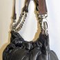 $298 NWT BCBG Max Azria Black Brown Leather Shoulder Hand Bag Purse M