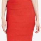 $148 New BCBG Max Azria "Alexa" Curry Red Textured Bandage Power Skirt S