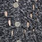 $208 New BCBG Black White Button Up Knit Cardigan Sweater L