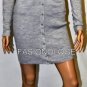 $178 New BCBG Max Azria Light Heat Wool Gardigan Knit Sweater Dress NWT M