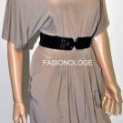 $328 New BCBG Max Azria Hazelnut 100% Silk Belted Cocktail Party Dress XS