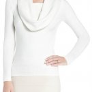 $148 New BCBG Max Azria "Love" Off White Cowl Neck Knit Sweater Top NWT S