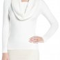 $148 New BCBG Max Azria "Love" Off White Cowl Neck Knit Sweater Top NWT S