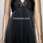 $340 New BCBG Max Azria Black Embellished Cocktail Party Gown Dress 8P
