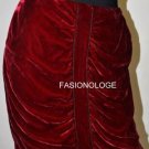 $188 New BCBG Max Azria Dark Sangria Rayon Silk Blend Skirt 10
