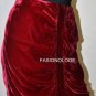 $188 New BCBG Max Azria Dark Sangria Rayon Silk Blend Skirt 10