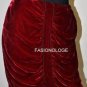 $188 New BCBG Max Azria Dark Sangria Rayon Silk Blend Skirt 10
