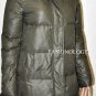$298 New BCBG Max Azria Warm Duck Down Olive Quilted Coat Jacket L