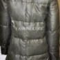 $298 New BCBG Max Azria Warm Duck Down Olive Quilted Coat Jacket L