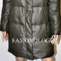 $298 New BCBG Max Azria Warm Duck Down Olive Quilted Coat Jacket M