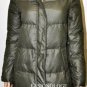 $298 New BCBG Max Azria Warm Duck Down Olive Quilted Coat Jacket M