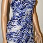$258 New BCBG Max Azria One Shoulder Pleated Silk Chiffon Short  Party Dress 8