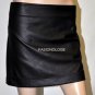 $168 New BCBG Max Azria Paneled Black Faux Leather Cocktail Short Skirt NWT XS