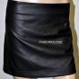 $168 New BCBG Max Azria Paneled Black Faux Leather Cocktail Short Skirt NWT XS