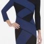 $248 New BCBG Max Azria "Britta" Color Blocked Rayon Woven Cocktail Dress NWT S