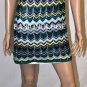 $208 New BCBG Max Azria Azalea Teal Combo Silk Knit Party Dress M