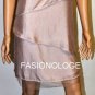 $328 New BCBG Max Azria Runway Mauve Rose "Celine" Silk Cocktail Dress L