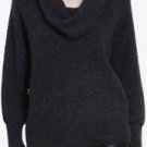$178 New BCBG Max Azria "Otis" Dark Charcoal Knit Party Sweater Top NWT S