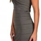 $228 New BCBG Max Azria Bright Coral Strapless Bandage Cocktail Party Dress 8