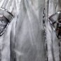 $748 New BCBG Max Azria Runway Organza Silver Dust Woven Wrap Cocktail Dress XS