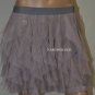 $148 New BCBG Max Azria Runway Ruffle Sepia Grey Party Skirt L