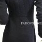 $238 New BCBG Max Azria Cowl Neck Navy Engineered Cable Knit Sweater Dress NWT L