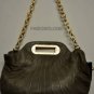 $398 New BCBG Max Azria Peuter Gold Leather Medium Hand/Shoulder Bag Purse OS