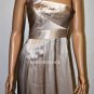 $398 New BCBG Max Azria Vapor One Shoulder Pleated 100% Silk Cocktail Dress 2