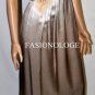 $398 New BCBG Max Azria Vapor One Shoulder Pleated 100% Silk Cocktail Dress 2