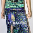 $478 New BCBG Max Azria Runway Freesia One Shoulder Cocktail Gown Dress L