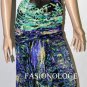 $478 New BCBG Max Azria Runway Freesia One Shoulder Cocktail Gown Dress L