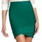 $138 New BCBG Max Azria "Silvie" Ultra Green Bandage Short Power Skirt NWT L