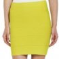 $138 New BCBG Max Azria "Simone" Bright Lemon Bandage Power Skirt S