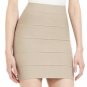 $138 New BCBG Max Azria "Simone" Khaki Textured Bandage Power Skirt NWT M