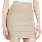 $138 New BCBG Max Azria "Simone" Khaki Textured Bandage Power Skirt NWT M