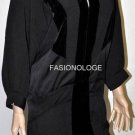 $438 New BCBG Max Azria Runway Black Crepe Velvet Contour Woven Cocktail Dress S
