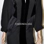 $438 New BCBG Max Azria Runway Black Crepe Velvet Contour Woven Cocktail Dress S
