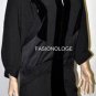 $438 New BCBG Max Azria Runway Black Crepe Velvet Contour Woven Cocktail Dress S