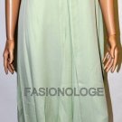 $498 New BCBG Max Azria Pistachio Green Silk Draped Back Cocktail Dress M