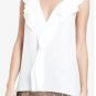 $178 New BCBG Max Azria "Drea" Off White Ruffle Cocktail Party Top M