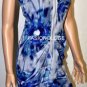 $298 New BCBG Max Azria "Marisol" Blue 100% Silk Zipper Cocktail Dress 2