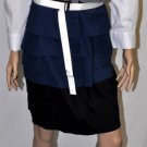 $298 New BCBG Max Azria "Ilkina" White Cotton Color Block Tiered Party Dress 8