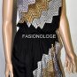 $298 New BCBG Max Azria Black One Shoulder Silk Ruffle Cocktail Dress S
