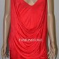 $218 New BCBG Max Azria Rio Red Draped Stretch Jersey Party Cocktail Dress M