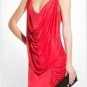$218 New BCBG Max Azria Rio Red Draped Stretch Jersey Party Cocktail Dress M