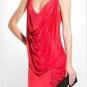 $218 New BCBG Max Azria Rio Red Draped Stretch Jersey Party Cocktail Dress M