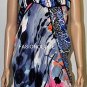 $268 New BCBG Max Azria Multi Combo 100% Silk Shift Party Dress XXS